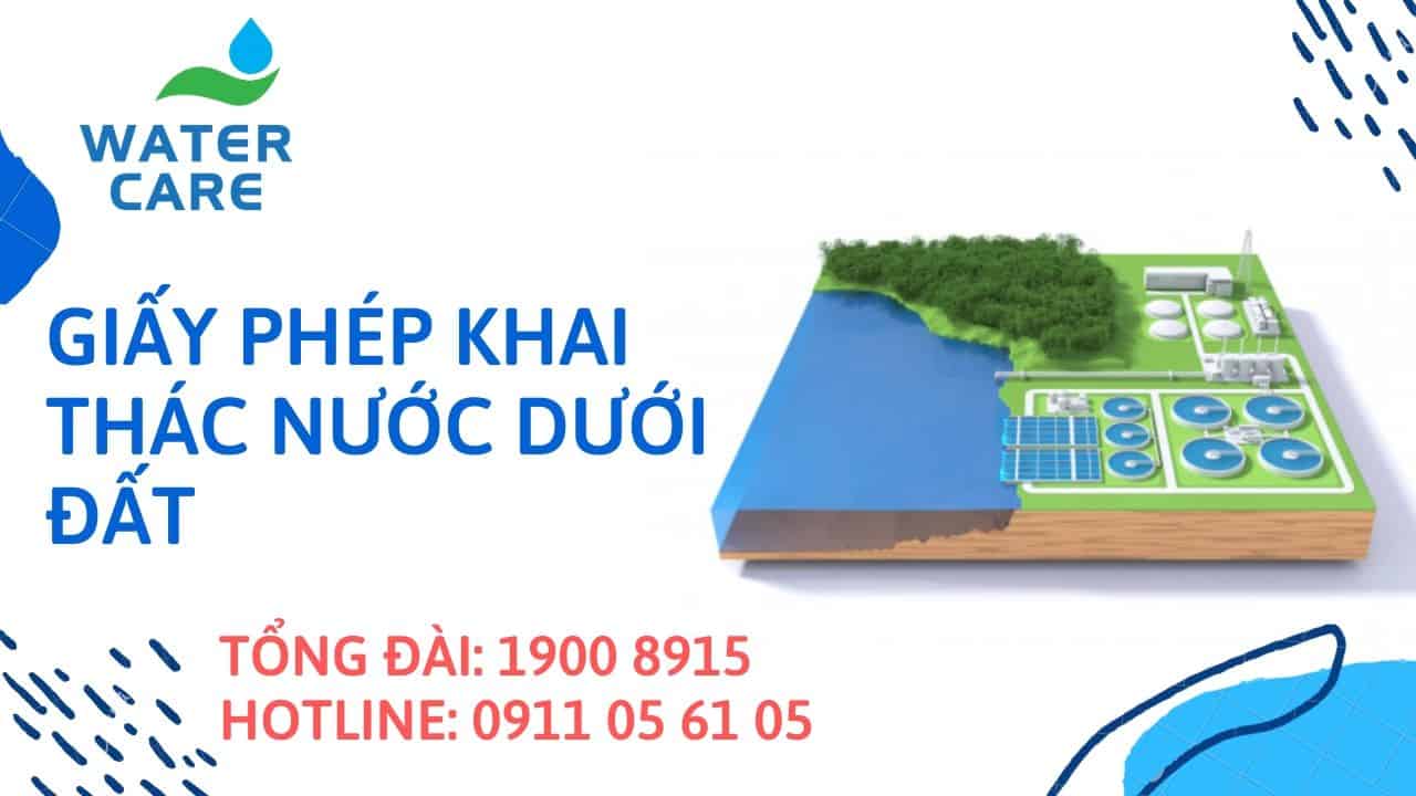 Giấy phép khai thác nước dưới đất (1)