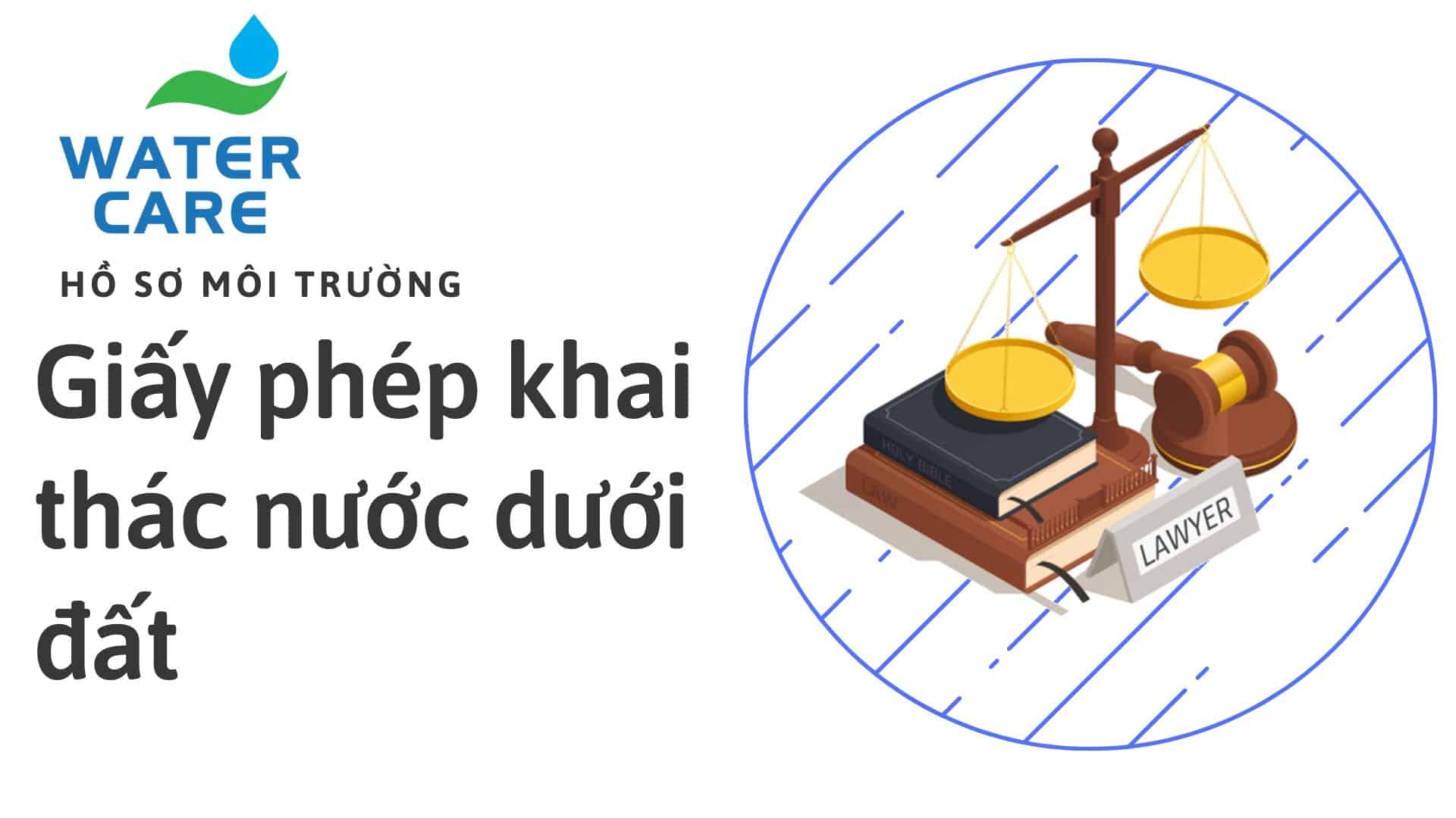 Giấy phép khai thác nước dưới đất